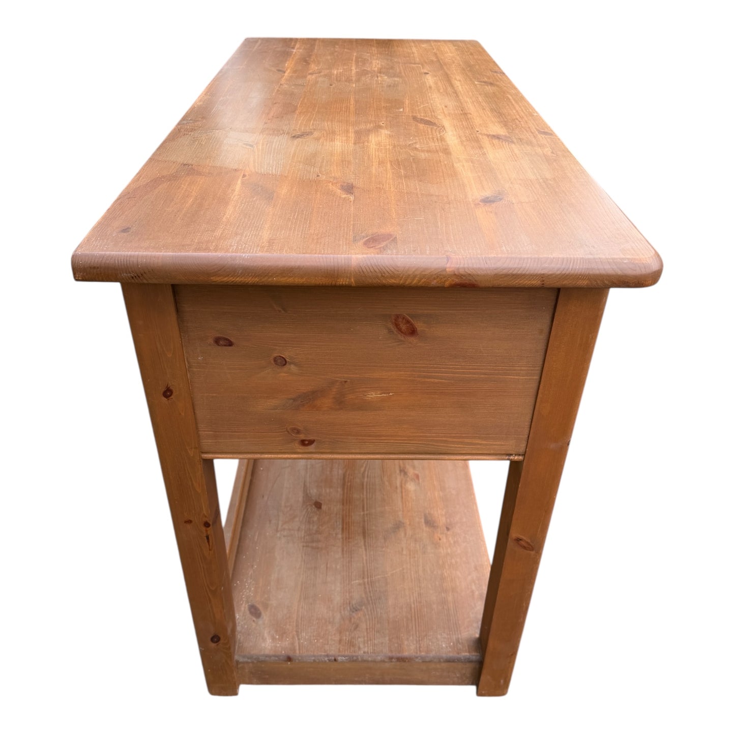 Contemporary Wooden Console Table – Two Drawer Hall Table with Shelf