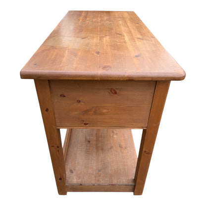 Contemporary Wooden Console Table – Two Drawer Hall Table with Shelf