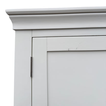 Modern White Painted Wardrobe – Double Door with Hanging Rail & Drawer (Copy)