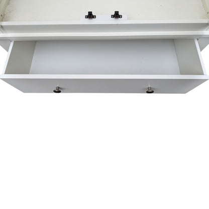Modern White Painted Wardrobe – Double Door with Hanging Rail & Drawer (Copy)