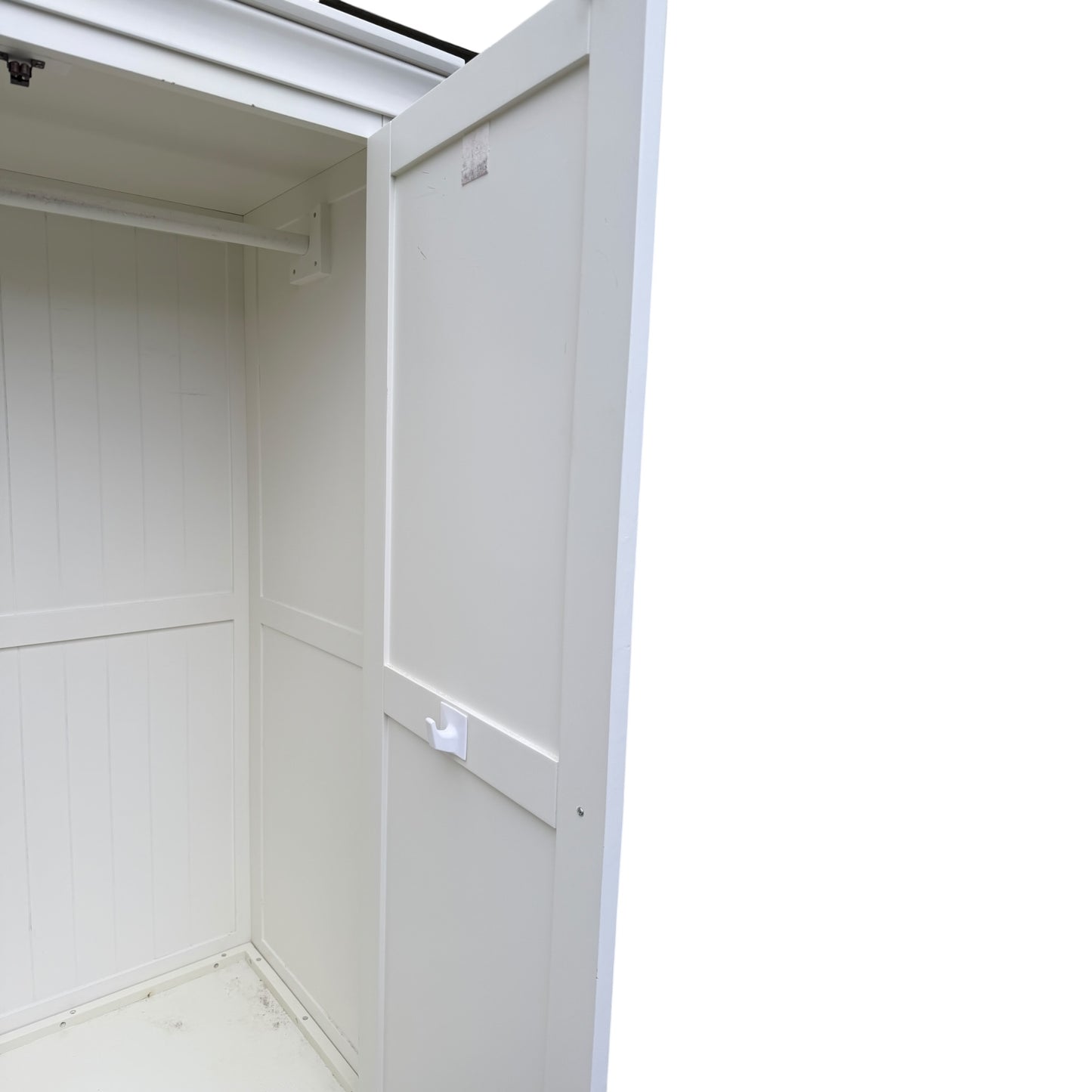 Modern White Painted Wardrobe – Double Door with Hanging Rail & Drawer (Copy)