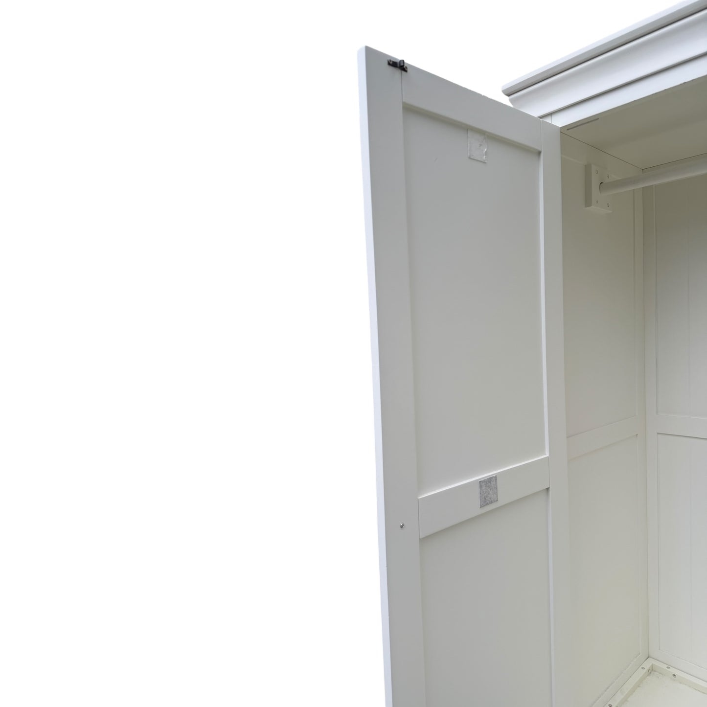 Modern White Painted Wardrobe – Double Door with Hanging Rail & Drawer (Copy)