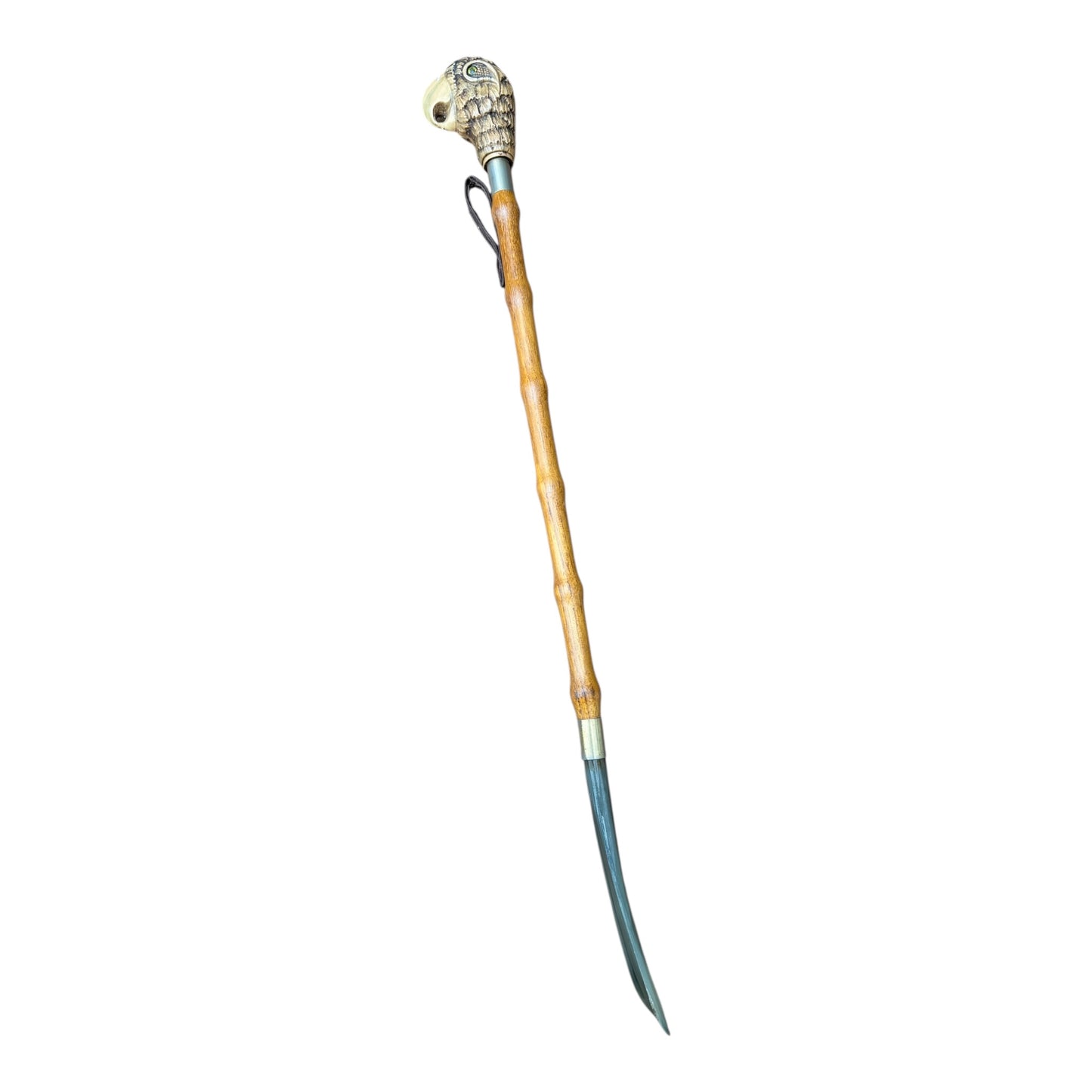 Decorative Owl Shoe Horn – Carved Bamboo Effect Shaft with Resin Handle