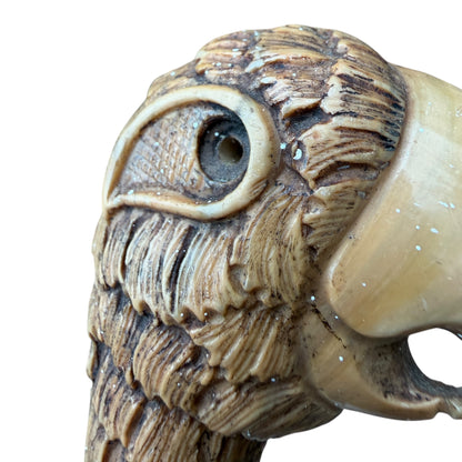 Decorative Owl Shoe Horn – Carved Bamboo Effect Shaft with Resin Handle
