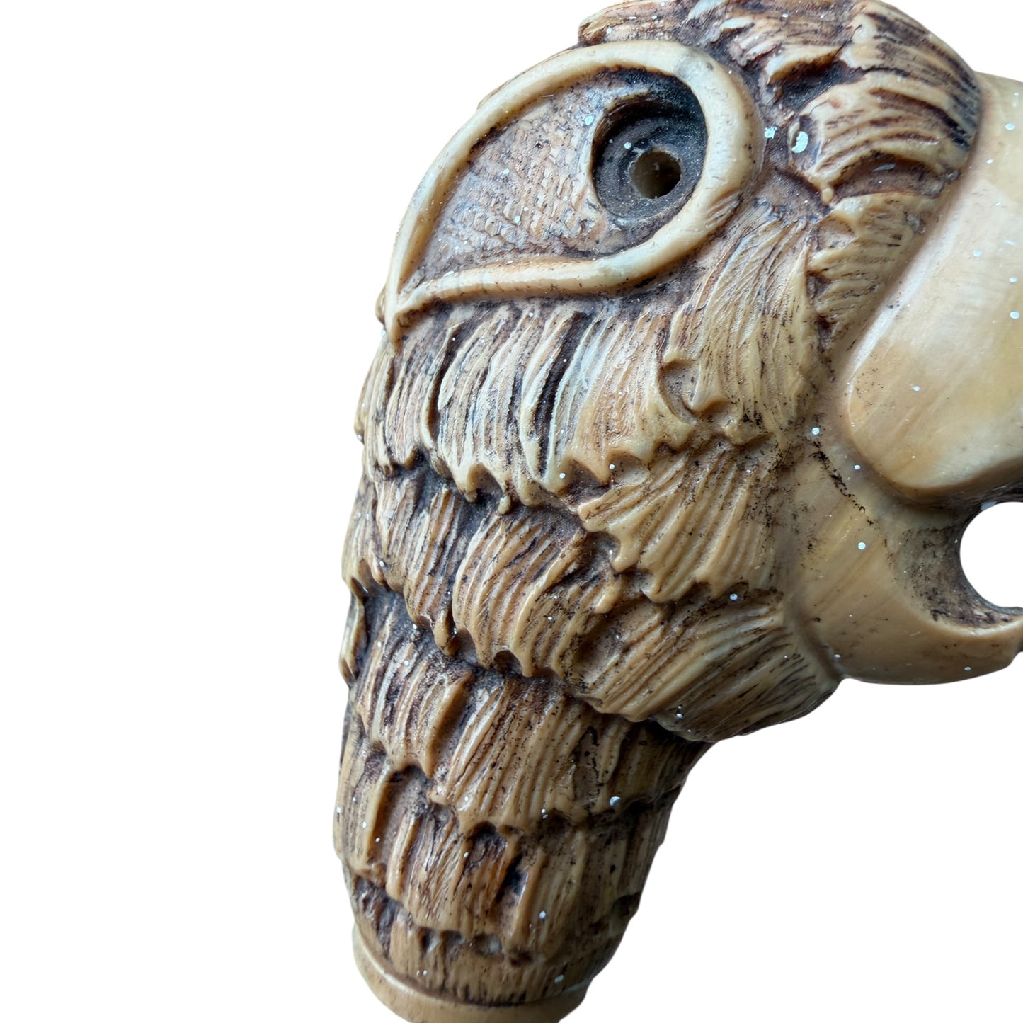 Decorative Owl Shoe Horn – Carved Bamboo Effect Shaft with Resin Handle