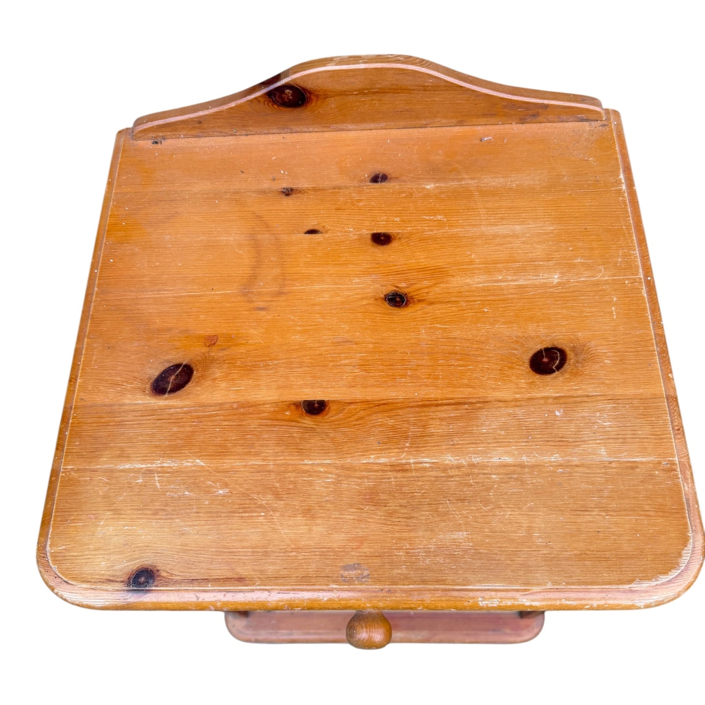 Contemporary Pine Bedside Table – 1 Drawer Nightstand with Open Shelf