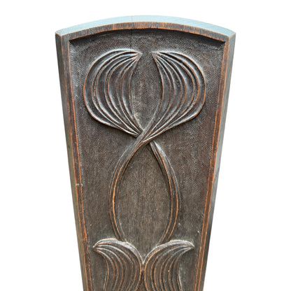 Traditional Wooden Spinner’s Chair – Carved Back & Decorative Seat