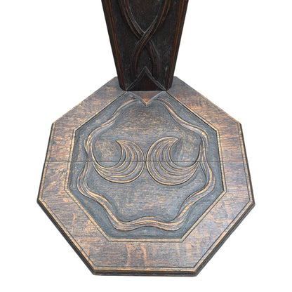 Traditional Wooden Spinner’s Chair – Carved Back & Decorative Seat