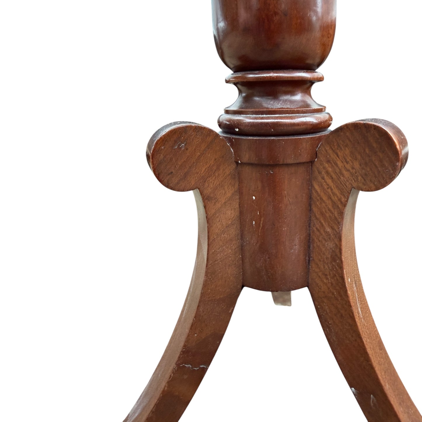 Vintage Mahogany Occasional Side Table – Rectangular Top on Tripod Pedestal Base