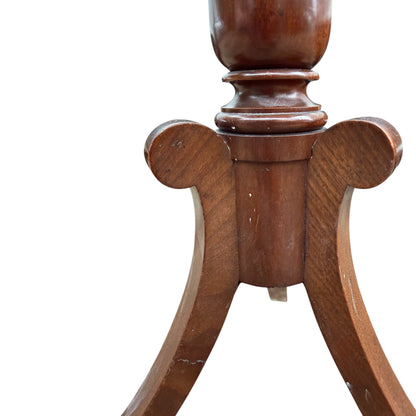 Vintage Mahogany Occasional Side Table – Rectangular Top on Tripod Pedestal Base