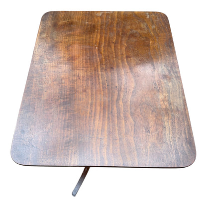 Vintage Mahogany Occasional Side Table – Rectangular Top on Tripod Pedestal Base