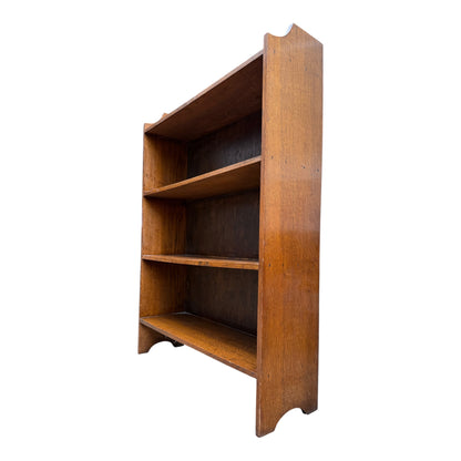 Vintage Oak Open Bookcase – Four Tier Shelving Unit