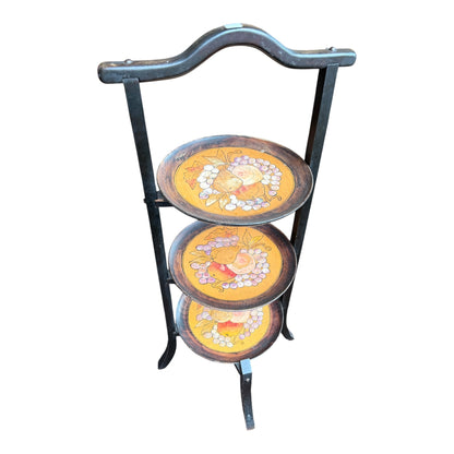 Oriental Style Three Tier Display Shelf Stand