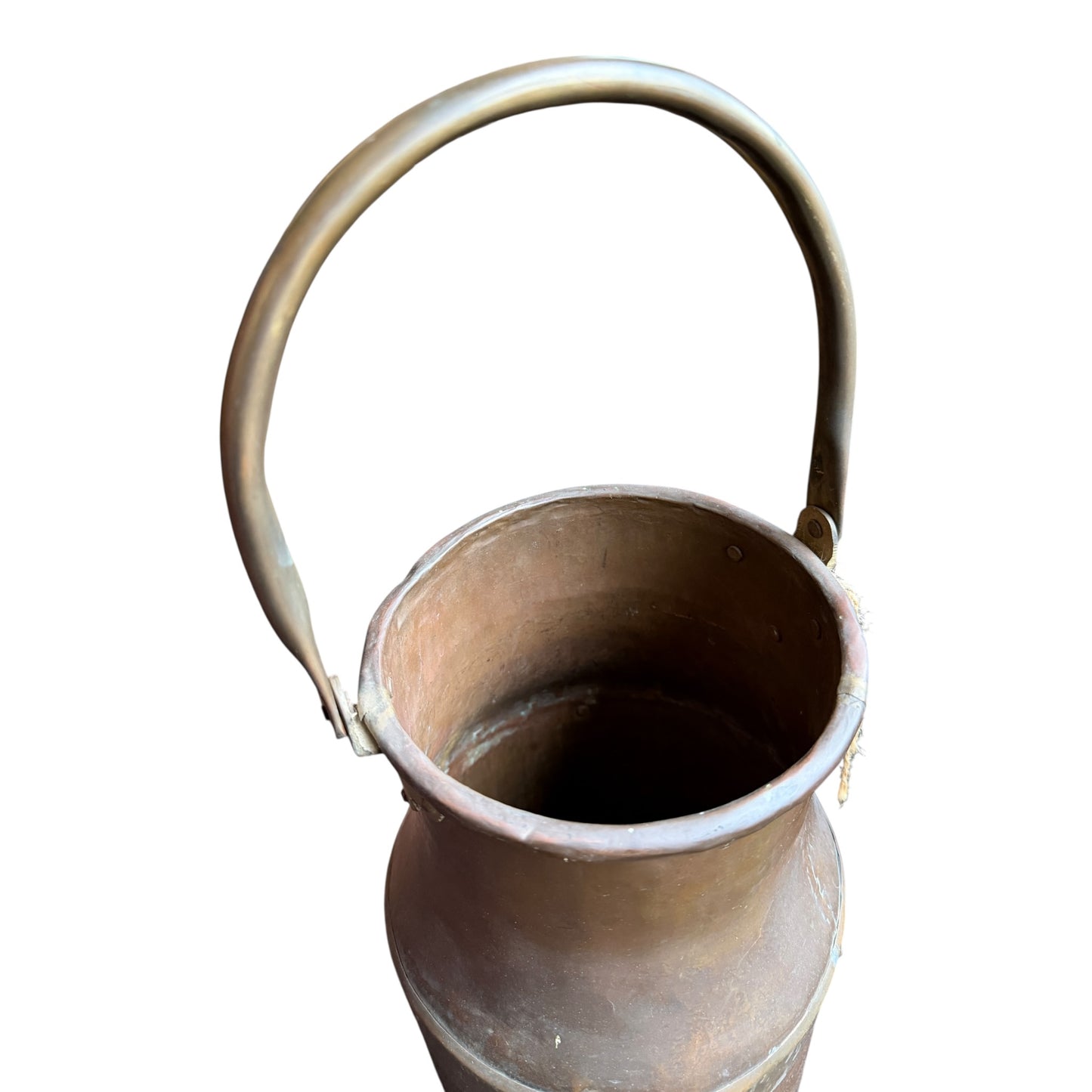 Vintage Small Copper & Brass Milk Churn / Dairy Carrier