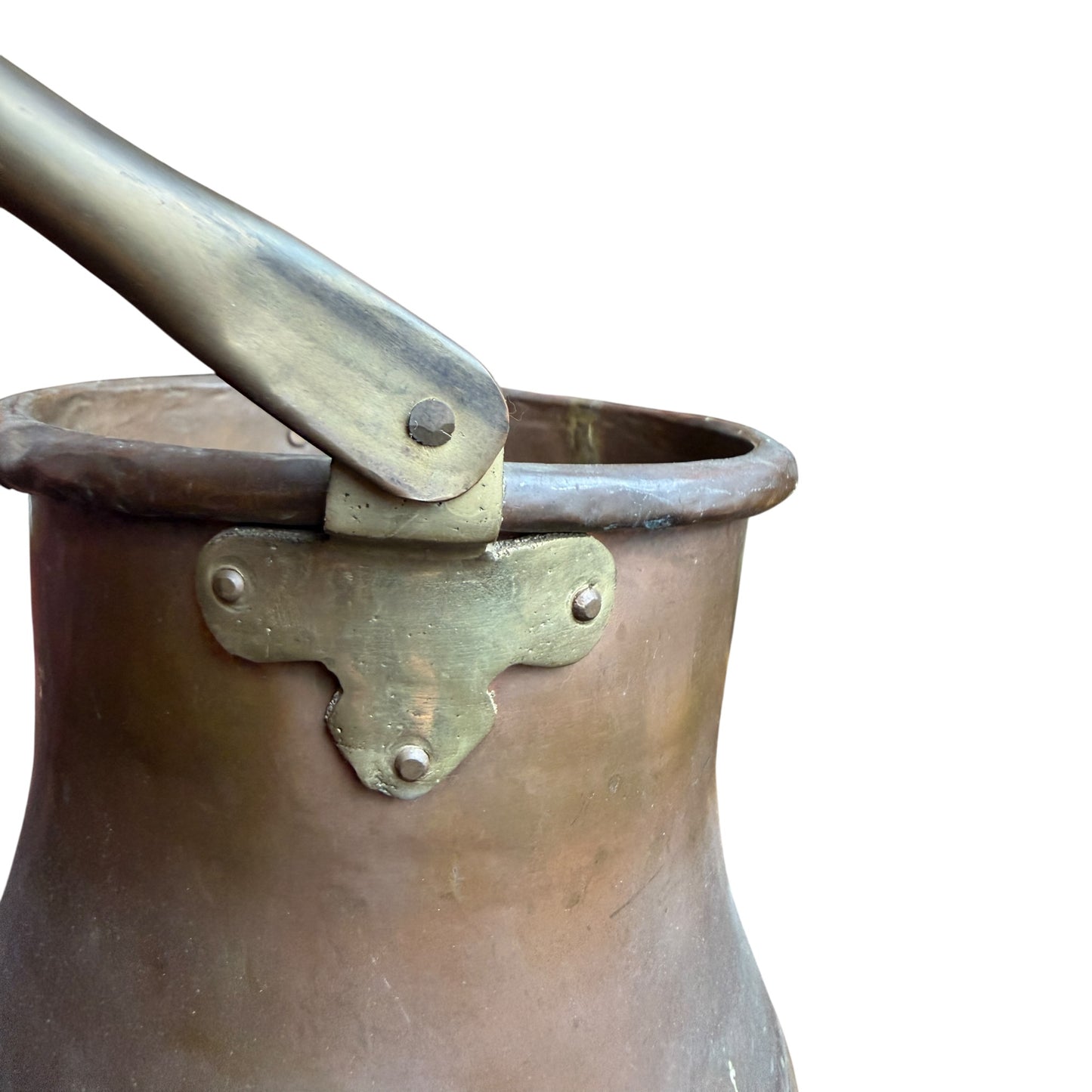 Vintage Small Copper & Brass Milk Churn / Dairy Carrier