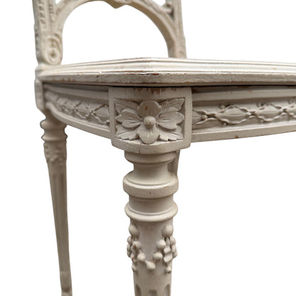 Vintage French Style Painted Cane Back Chair – Louis XVI Reproduction