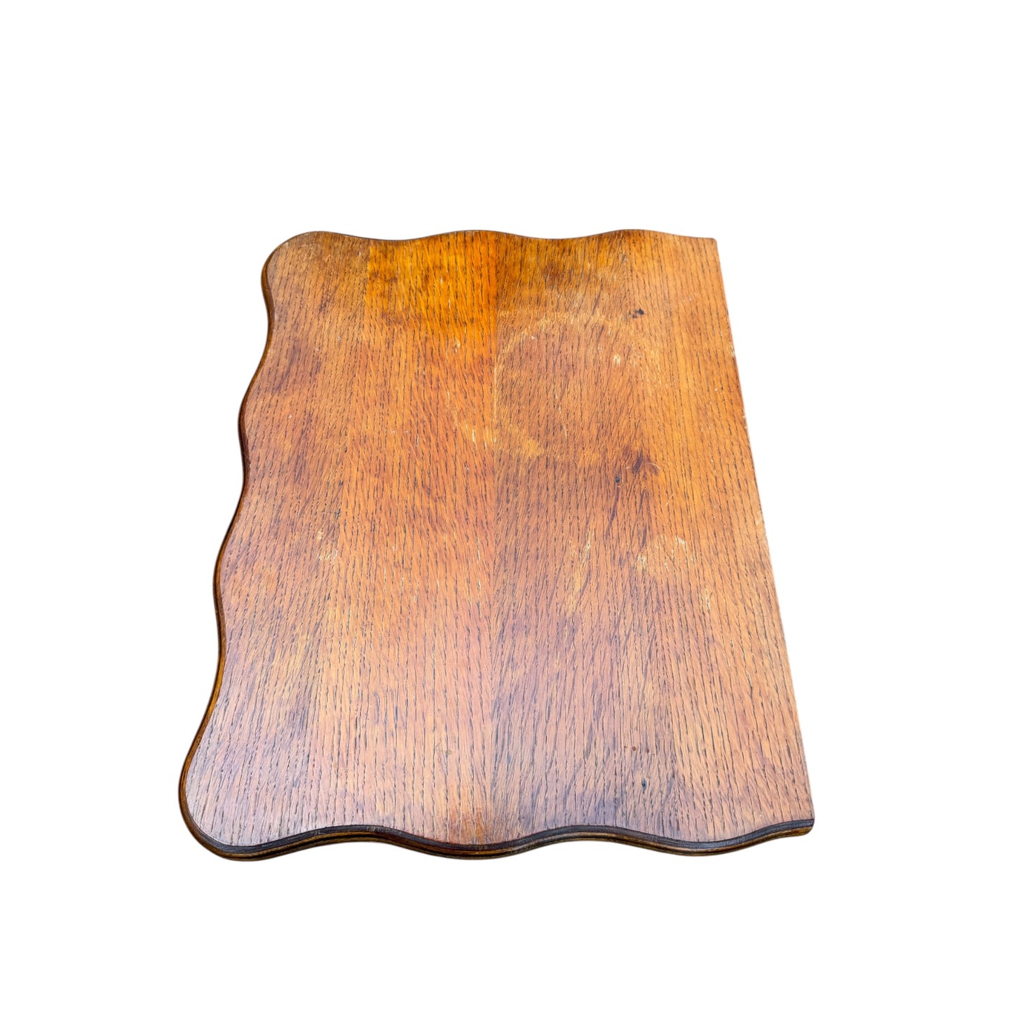 Edwardian Solid Oak Games Table / Antique Card Table with Baize Playing Surface & Storage