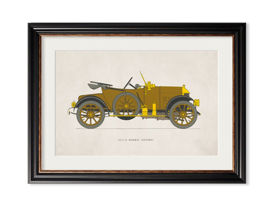 1913/14 MORRIS 'OXFORD' in size 35 x 50cm - glass-fronted framed wall art print with solid wood frame, a beautiful addition to stylish homes
