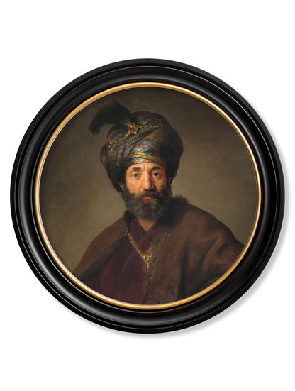 c 17th century rembrandts orient in size 70 x 70cm - glass-fronted framed wall art print with solid wood frame, a beautiful addition to stylish homes