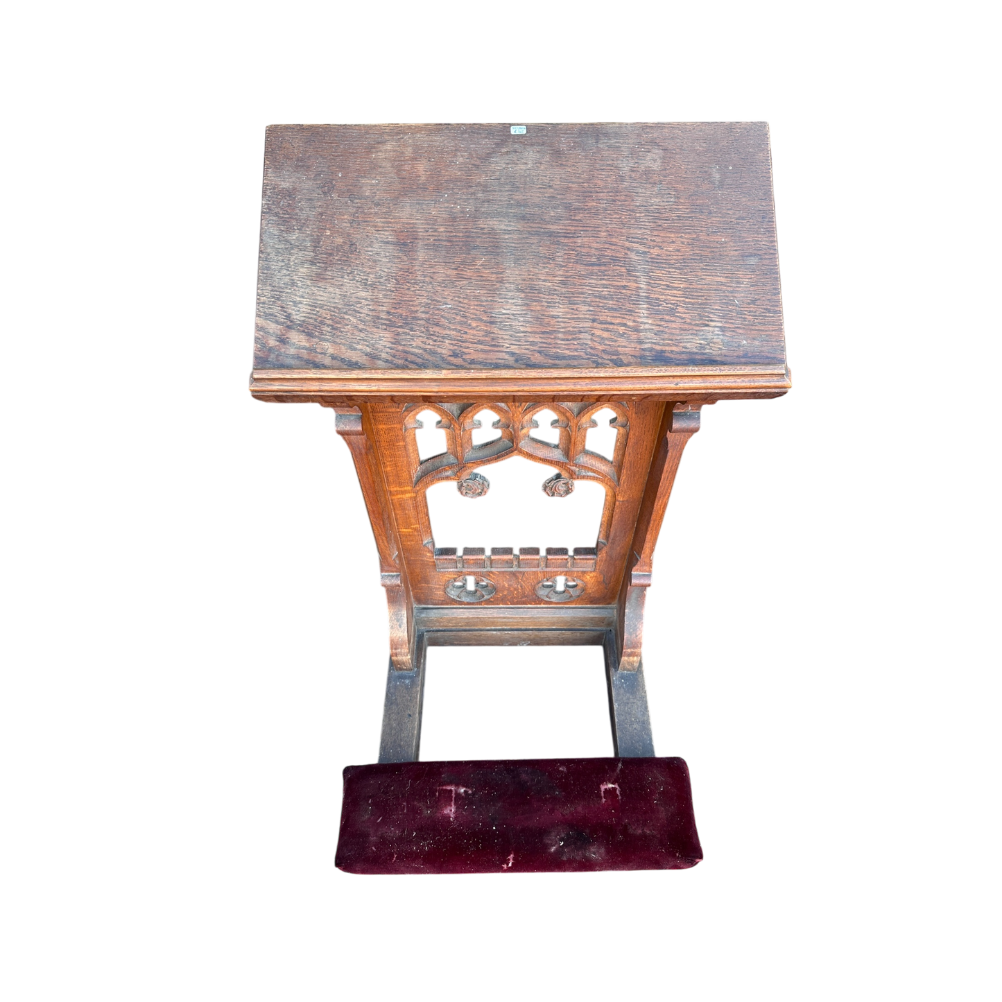 19th Century Oak Church Lectern Praying-kneeling Stand Table