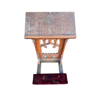 19th Century Oak Church Lectern Praying-kneeling Stand Table