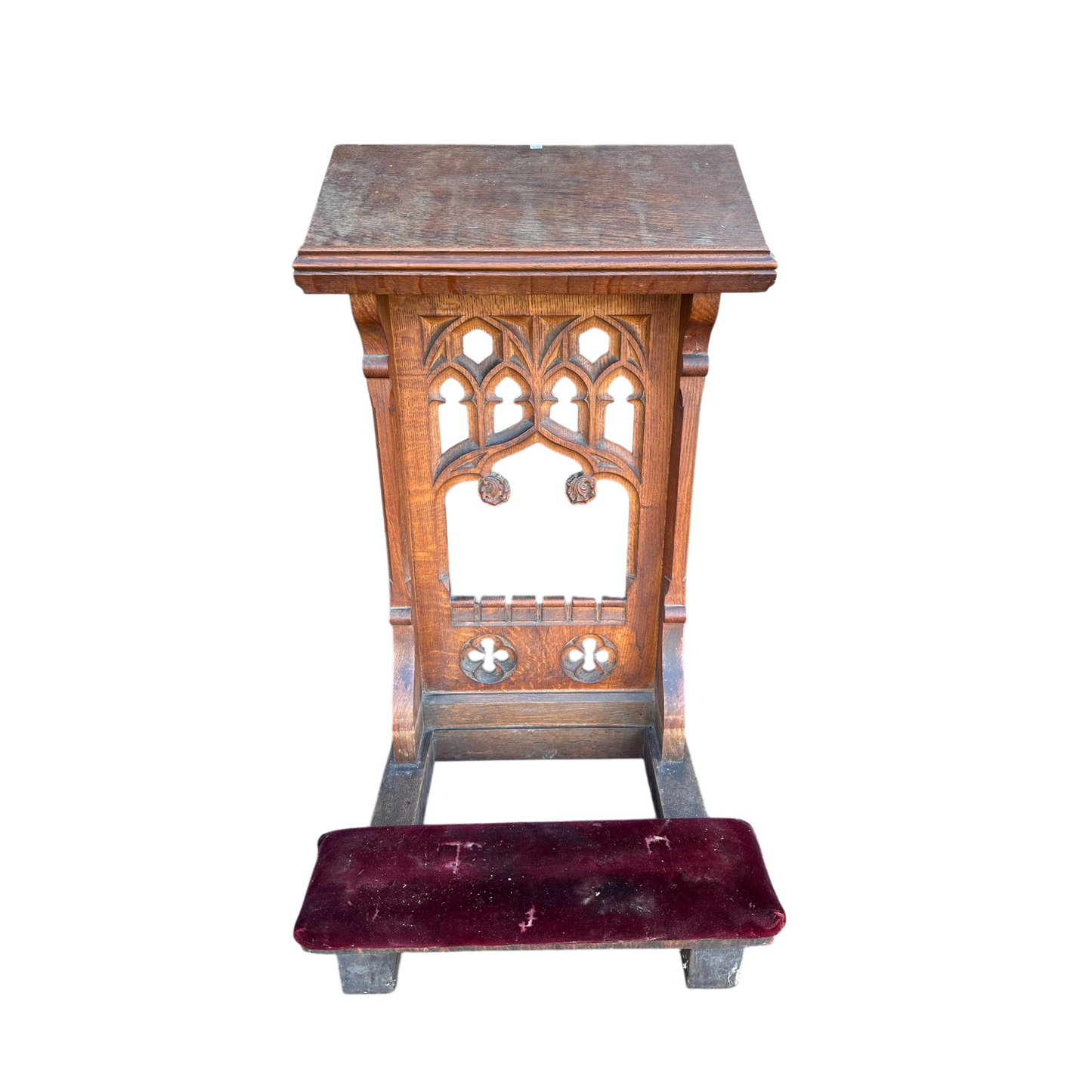19th Century Oak Church Lectern Praying-kneeling Stand Table
