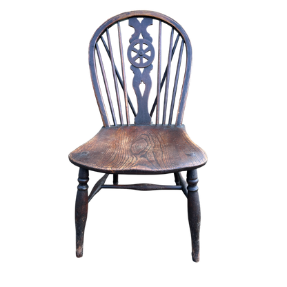 Antique Wheel Back Occasional Kitchen Dining Chair