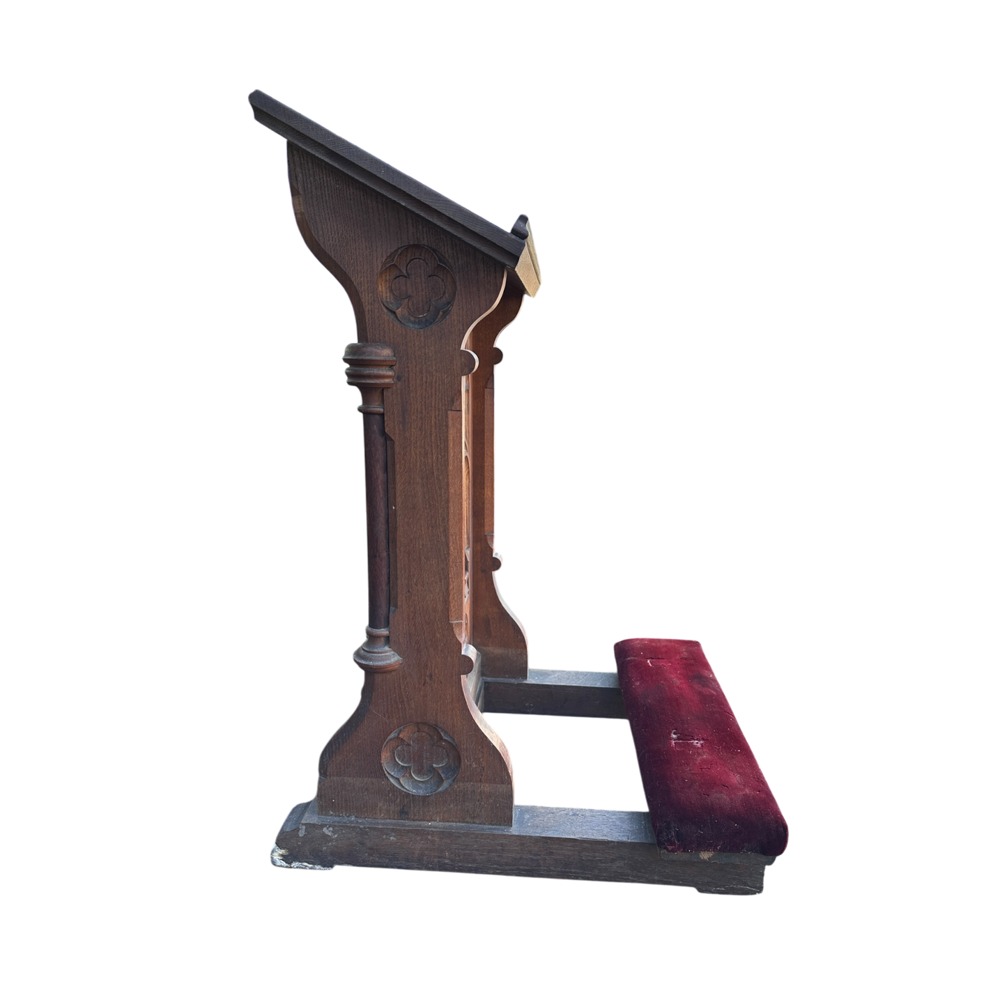 19th Century Oak Church Lectern Praying-kneeling Stand Table