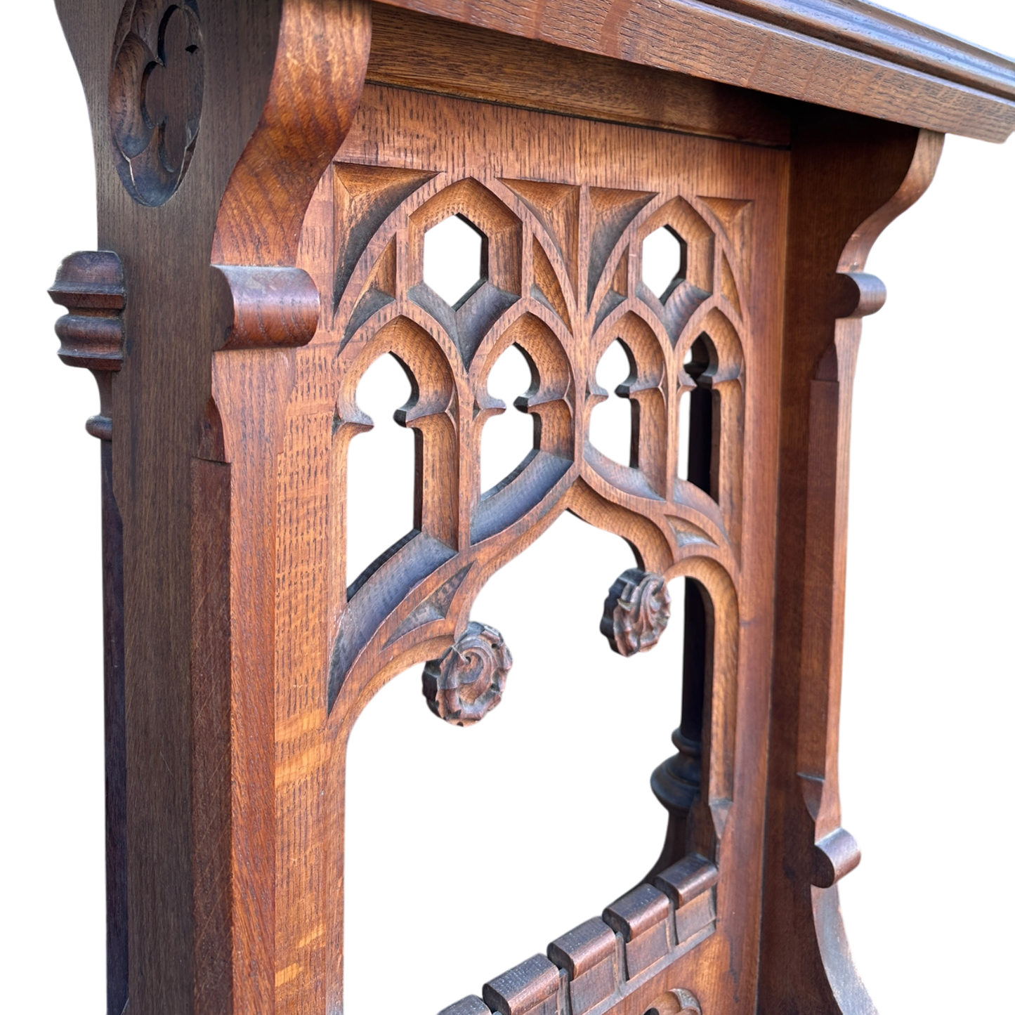 19th Century Oak Church Lectern Praying-kneeling Stand Table