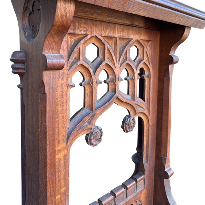 19th Century Oak Church Lectern Praying-kneeling Stand Table
