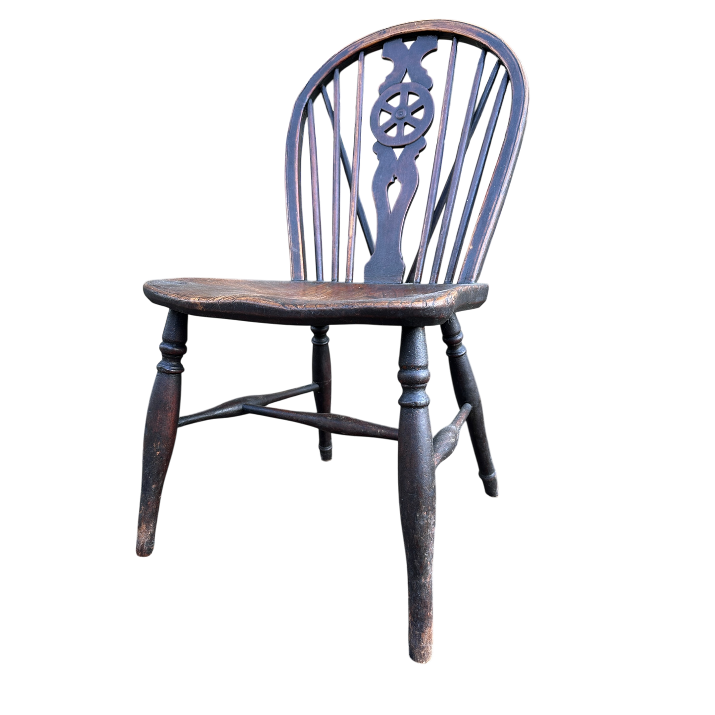 Antique Wheel Back Occasional Kitchen Dining Chair