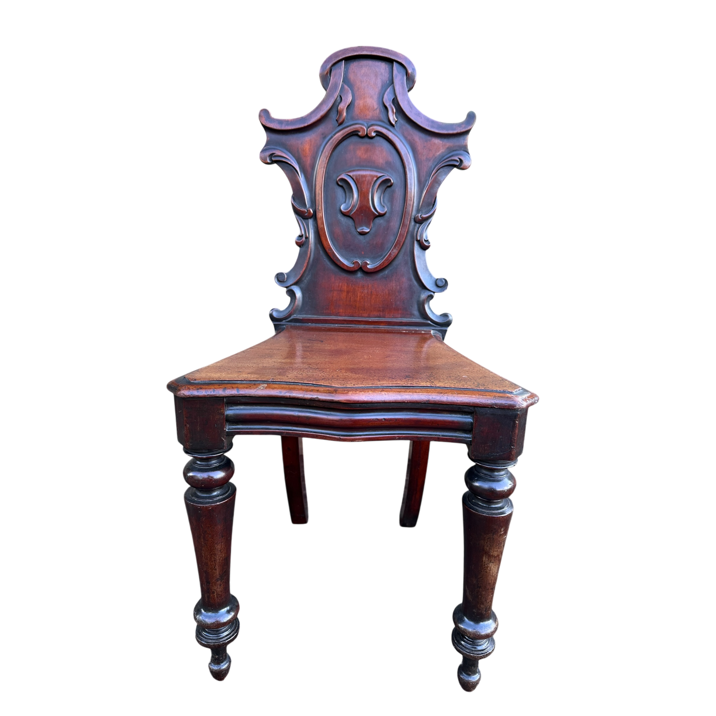 Antique Mahogany 1800s Occasional Hall Chair