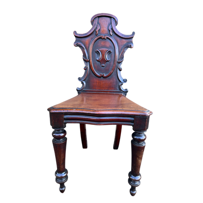 Antique Mahogany 1800s Occasional Hall Chair