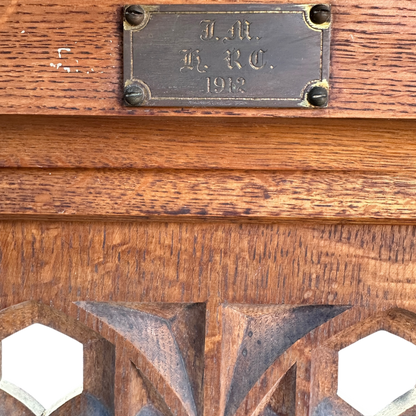 19th Century Oak Church Lectern Praying-kneeling Stand Table