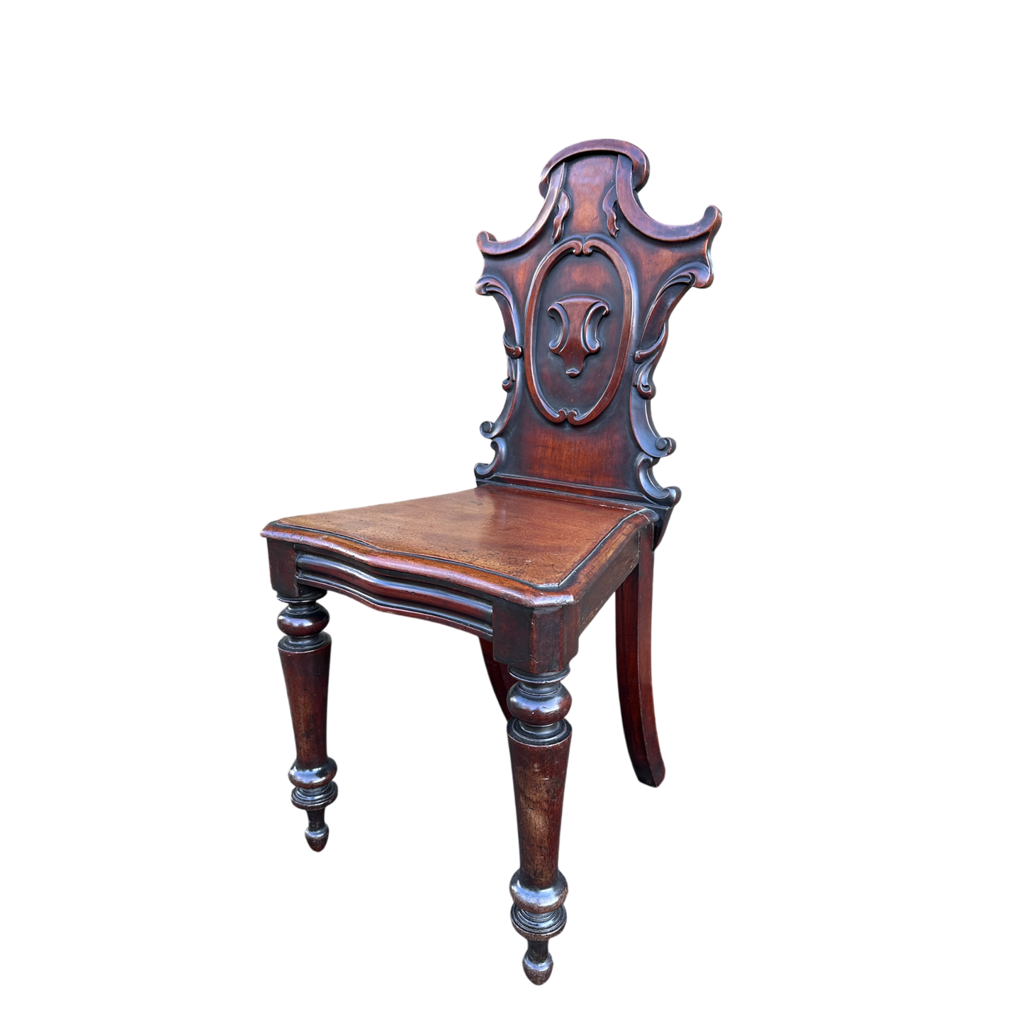 Antique Mahogany 1800s Occasional Hall Chair