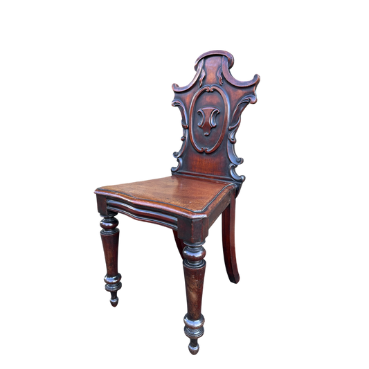 Antique Mahogany 1800s Occasional Hall Chair