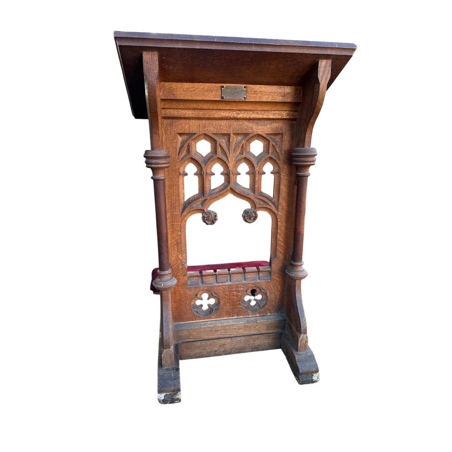 19th Century Oak Church Lectern Praying-kneeling Stand Table