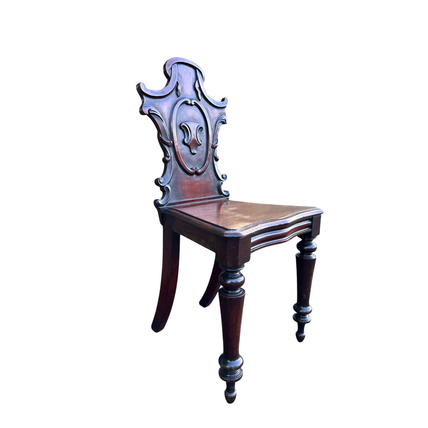 Antique Mahogany 1800s Occasional Hall Chair
