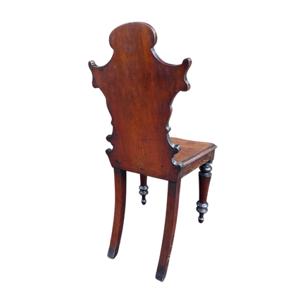 Antique Mahogany 1800s Occasional Hall Chair