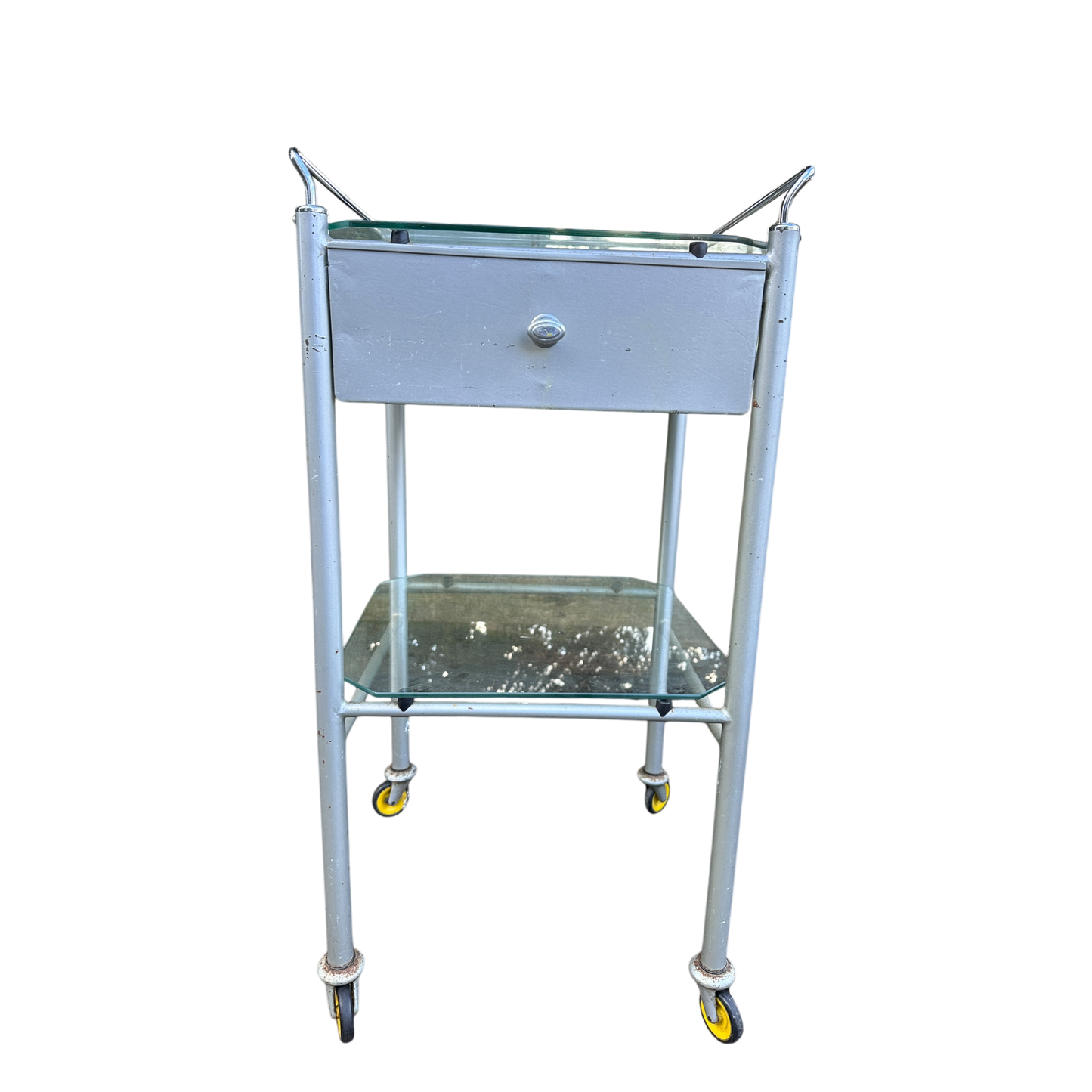 Square hospital dressing trolley, Drinks Trolley Side Table, 1970-1974