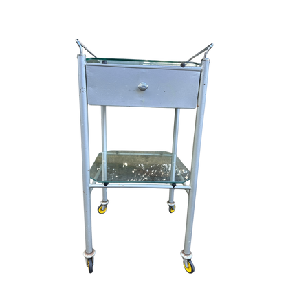 Square hospital dressing trolley, Drinks Trolley Side Table, 1970-1974
