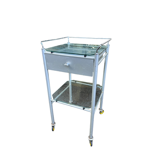 Square hospital dressing trolley, Drinks Trolley Side Table, 1970-1974