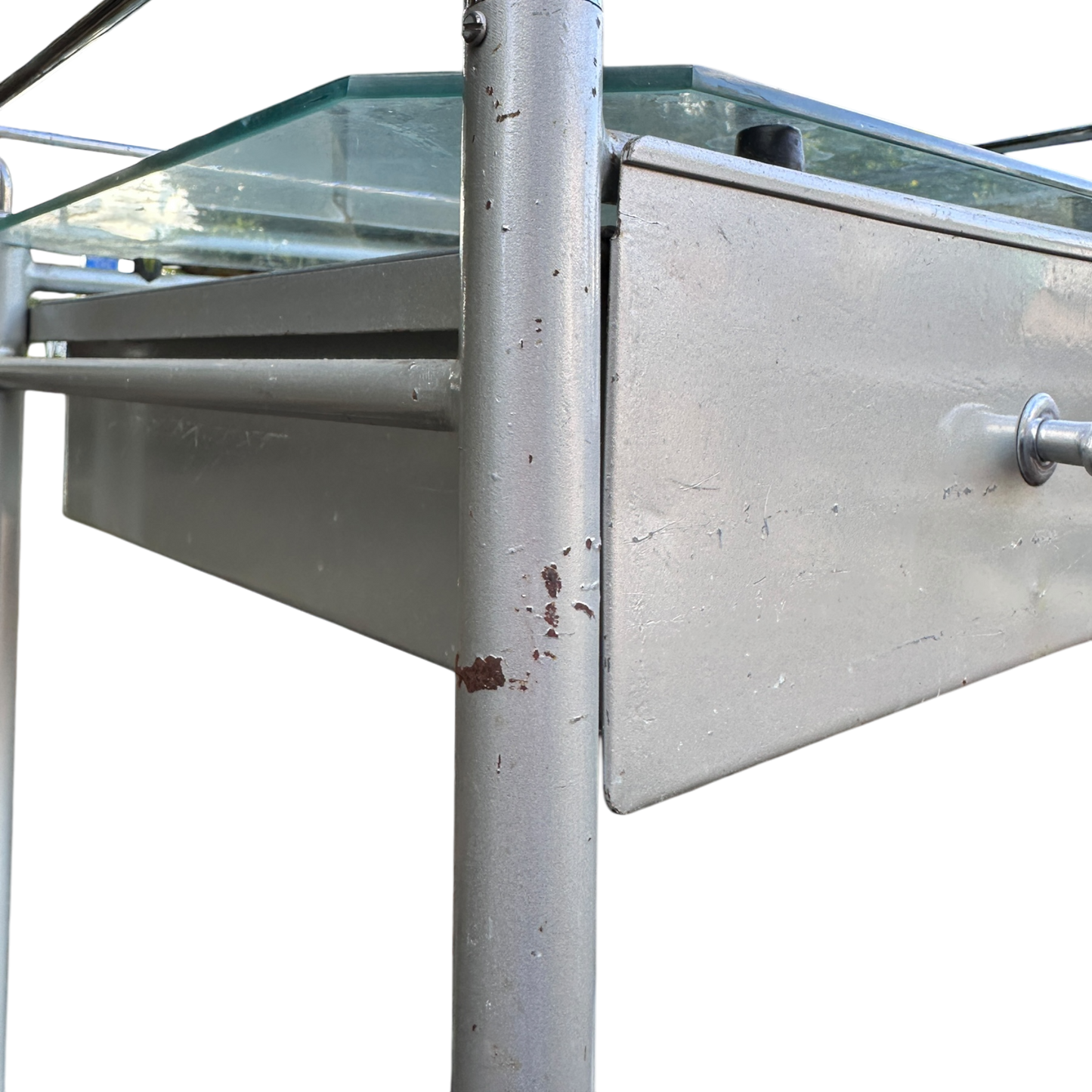 Square hospital dressing trolley, Drinks Trolley Side Table, 1970-1974