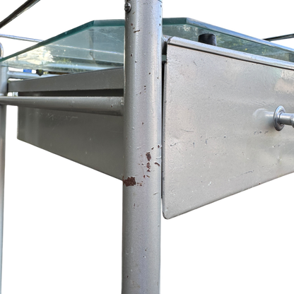 Square hospital dressing trolley, Drinks Trolley Side Table, 1970-1974