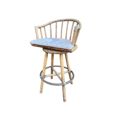 Load image into Gallery viewer, Vintage Bamboo Effect Swivel Bar Stool
