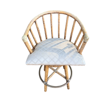 Load image into Gallery viewer, Vintage Bamboo Effect Swivel Bar Stool
