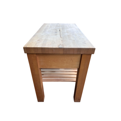 Solid Beech Wood Kitchen Island Table Butchers Block