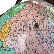 Load image into Gallery viewer, Vintage Globe On Pedestal Stand
