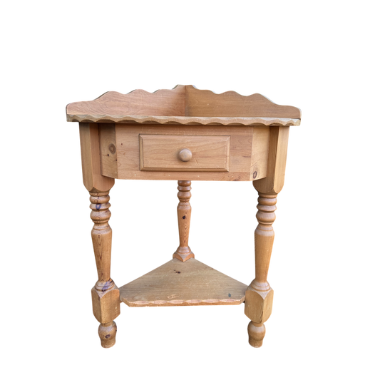 Solid Pine Corner Occasional Table