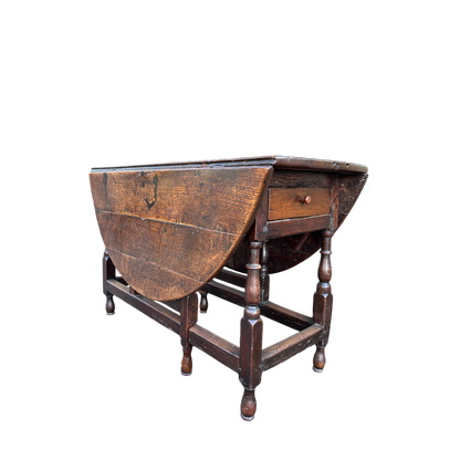 Antique Oak Drop Leaf Gate leg Dining Table